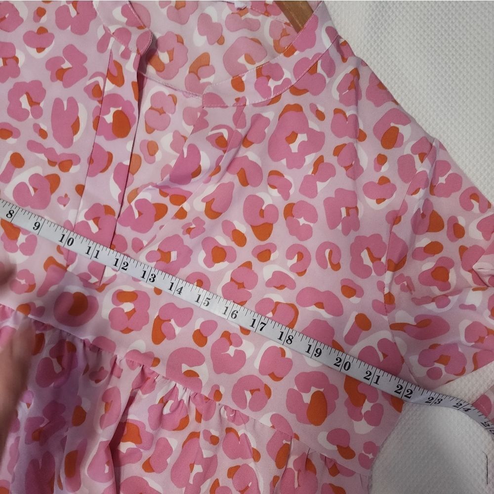 Michelle McDowell Pink/Orange Flowy Tiered Dress…. - Picture 6 of 12